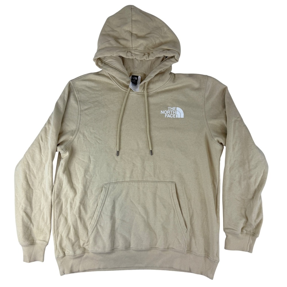 The North Face Hoodie Mens Large Tan NF0A7R9H Circular Design Graphic Pullover